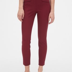 Gap Skinny Ankle Burgundy Dress Pants